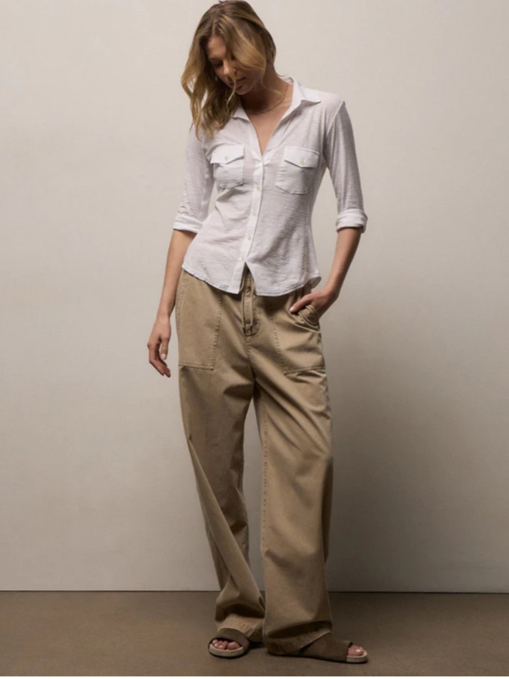 James Perse Sheer Side Slub Panel Tee – Size 3 – Excellent Condition